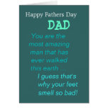 Funny Fathers Day Card For Dad and His Smelly Feet