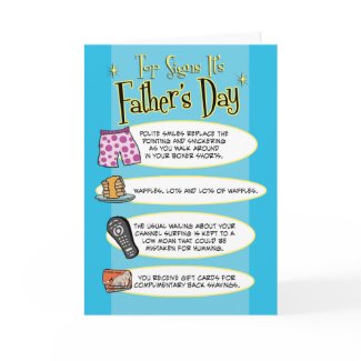 Funny Father's Day card: Top Signs card