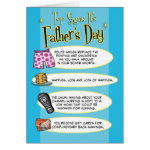 Funny Father's Day card: Top Signs