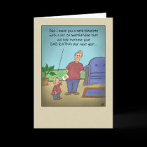 Funny Fathers Day Cards: Dad Rating Cartoon