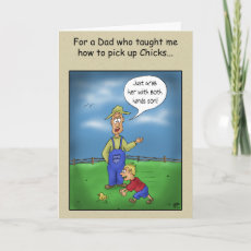 Funny Fathers Day Cards: Picking up Chicks