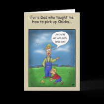 Funny Fathers Day Cards: Picking up Chicks