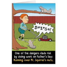Funny Father's Day Nutty Squirrel Card