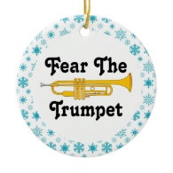 Funny Fear The Trumpet Music Band Christmas Ornaments