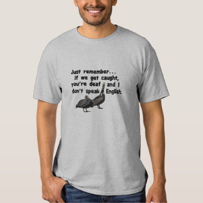 Funny Feathered Friends Pelican Party Tee Shirt