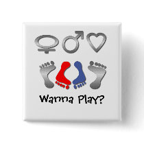 Funny feet pin
