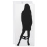 funny female silhouette icon customized rack card