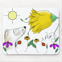 Funny Ferret Face Mouse Pad