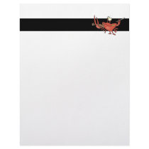 funny fiddler crab cartoon letterhead template