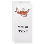 funny fiddler crab cartoon custom rack card