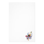 funny fighting alien monsters vector cartoon stationery paper