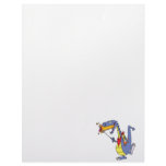 funny fire cooking hot dogs dragon cartoon customized letterhead
