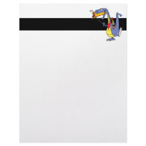 funny fire cooking hot dogs dragon cartoon letterhead template
