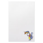 funny fire cooking hot dogs dragon cartoon custom stationery