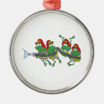 funny firefighter froggy frogs ornament