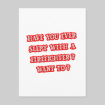 Funny Firefighter Pick-Up Line Post Card