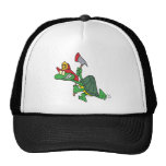 funny fireman firefighter turtle cartoon mesh hats