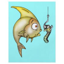 Funny Fish And Worm Custom Flyer