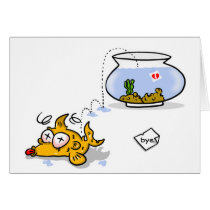 funny fish greeting card