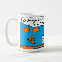Funny Fish Exchange Student Cartoon Mug