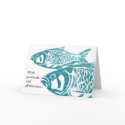 Funny Fish Gratitude Greetings Thank You Cards by lillyarts Funny Fish Gratitude Greetings Thank You Cards