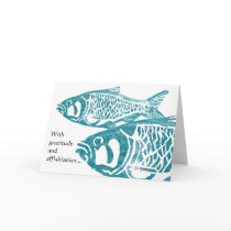 Funny Fish Gratitude Greetings Thank You Cards by lillyarts Funny Fish Gratitude Greetings Thank You Cards