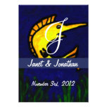 Funny Fish Monogram Invitations
