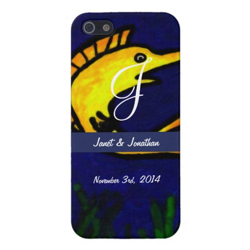 Funny Fish Monogram iPhone 5 Case