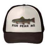 Funny Fisherman  Fish Fear Me Mesh Hats