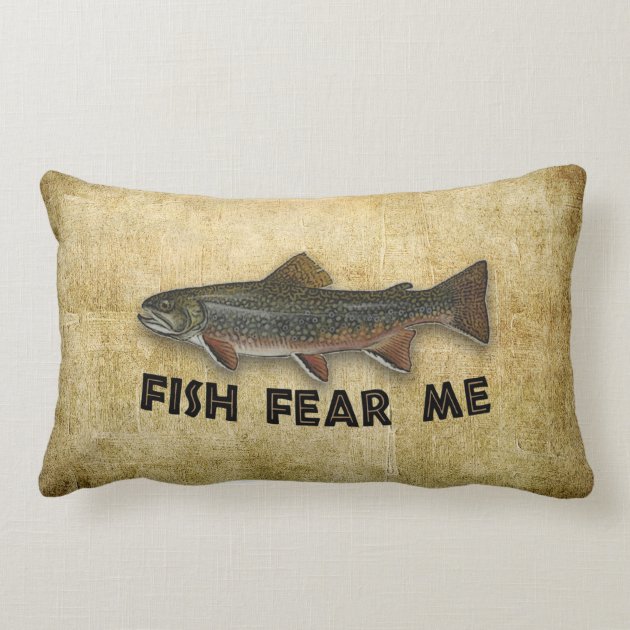 Funny Fisherman Fish Fear Me Throw Pillows
