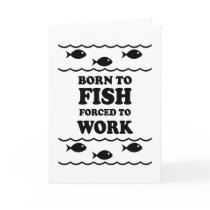 Funny fishing greeting card