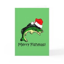 Funny fishing Christmas Card