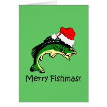 Funny fishing Christmas cards