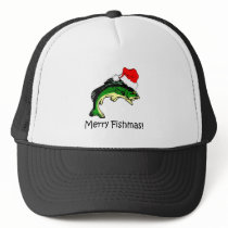 Funny fishing Christmas Hats