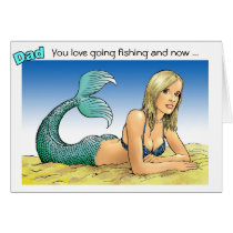 Funny Fishing Father's Day cards