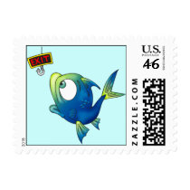 Funny Fishing Fish Postage Stamps