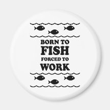 Funny fishing fridge magnet