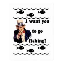 Funny fishing humor post card