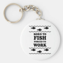 Funny fishing keychain