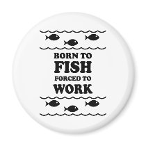 Funny fishing fridge magnet