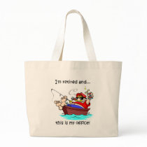 Funny fishing retirement canvas bags