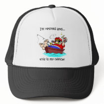 Funny fishing retirement trucker hats