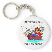 Funny fishing retirement keychains
