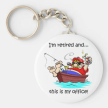Funny fishing retirement keychains