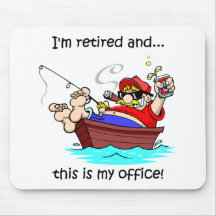 Funny fishing retirement mouse mats