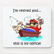 Funny fishing retirement mouse mats