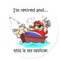 Funny fishing retirement stickers by retirementhumor Funny fishing retirement stickers