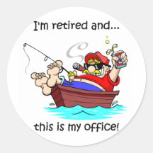 Funny fishing retirement stickers