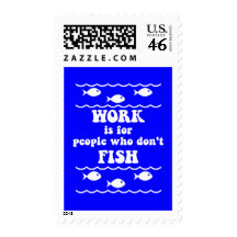 Funny fishing saying stamps