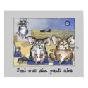 Funny Fitness Cartoon Poster Print Gray by zooogle Funny Fitness Cartoon Poster Print Gray